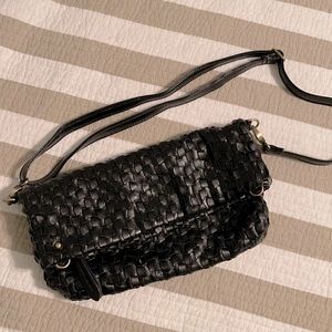 Black woven bag